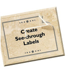 Avery - Étiquettes d'expédition Easy Peel laser/jet d'encre, incolores lustrées, 8 1/2 po x 11 po, paq./10, (7665)-Incolore lustré, 8 1/2 po x 11 po