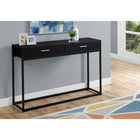 Monarch Specialties - 3512 Table D'Appoint - 48 po L/Console D'entrée Noir-Base robuste en métal noir au design épuré
