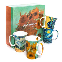 McIntosh Van Gogh Tasses avec boîte-cadeau - Paquet de 4 - 11 oz-Capacité de chaque tasse: 325 ml ou 11 oz environ.