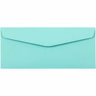 JAM Paper Enveloppes commerciales #10, 4,125 po x 9,5 po, bleu aqua, paquet de 50-Couleur : Bleu Aqua