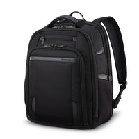 Samsonite Pro Sac à Dos Standard Ext. 15.6", Noir-Noir, Fabriqué en 100% nylon durable et résistant à l'eau avec des touches de cuir.