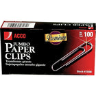 Acco - Trombones géants de qualité supérieure, lisses, paq./100-Robustes et durables