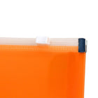 Jam Paper Enveloppe de plastique de style livret à fermeture à glissière, no 10 (5 x 10 po), orange, 12/paquet-Type de fermeture : à glissière