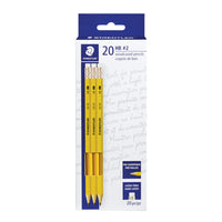 Staedtler - Crayons sur bois - 0,7 mm - #2 HB - Paquet de 20-Graphite, HB #2