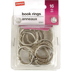 Staples® - Anneaux de 1 po pour feuilles mobiles, argent, paq./16-Anneaux en acier qui ne craqueront pas et ne plieront pas