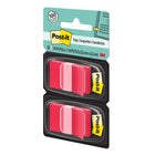 Post-it - Drapeaux 1 po x 1,7 po - Rouge - 50 Drapeaux/Distributeur - 2 Distributeurs/Paquet-50 drapeaux par distributeur, 2 distributeurs par paquet