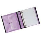 Staples - Reliure Better Binder - 1½ po - lilas-Les anneaux en D se ferment solidement, permettant aux pages de se tourner facilement