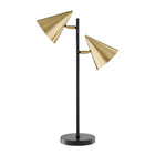 Union & Scale - MidMod - Lampe De Table - laiton-Lampe de table decorative avec deux abay-jour en laiton