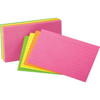 OxfordMD – Fiches lignées éclatantes, 3 x 5 po, couleurs variées néon, 100/paquet-Les couleurs vives éclatantes vous permettent d’organiser et d’accéder à des notes rapidement et facilement