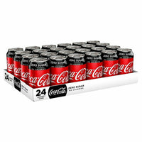 Coca Cola Zéro Sucre - 355mL - Paquet de 24-Ramenez à la maison le goût authentique, délicieux et rafraîchissant de Coca-Cola Zero Sugar