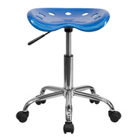 Flash Furniture – Tabouret tracteur vibrant, bleu vif-Tabouret style tracteur