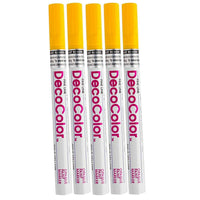 JAM Paper - Marqueur de peinture opaque à pointe fine - Jaune - Paquet de 5 (7665914g)-Marqueur de peinture opaque à pointe fine idéale pour la calligraphie et permettant de tracer des motifs complexes