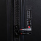 Air Canada - Valise de cabine rigide à roulettes pivotantes de 20 po Milan Collection - Noir-6cm Extension