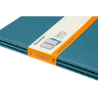 Moleskine – Cahier journal, très grand, ligné, ens. de 3, bleu ardent, couverture souple-120 pages, format uni