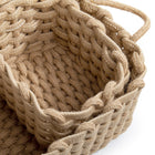 Truu Design - Panier de rangement tressage épais, 18 x 11"-Design: un motif en jute épais tissé de manière complexe dans un ton de terre en fait une pièce de décoration shabby-chic élégante et fonctionnelle