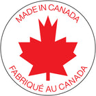 SPC - Étiquette 'Made in Canada' - 1po Cercle - Rouge/Blanc - 1000/rouleau-Impression rouge sur blanc