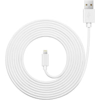 Exian - Câble Lightning USB, 3 m, blanc-Appareils compatibles : iPhone 6/iPhone 6 Plus/5s/5c/5, iPad Air/iPad Air 2, iPad mini 3/mini 4/mini, iPad 4e génération, iPod nano 7e génération et plus encore