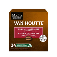 Café Van Houtte, Mélange maison original - Torréfaction légère - Dosettes de café K-Cup - Paquet de 24-Goût : Préparé selon la recette originale de notre fondateur, le mélange de la maison de Van Houtte est bien équilibré. Il offre un juste accord entre la vivacité du café de torréfaction légère et les notes généreusement boisées du café de torréfaction foncée.