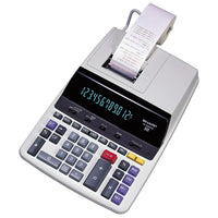 Sharp - Calculatrice imprimante robuste de table, 12 chiffres EL2630PIII-Dotée d'un gros affichage fluorescent de 12 chiffres