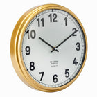 Horloge murale de gare Tick + Tock, General Supply Goods + Co-Bordure en métal et verre bombé