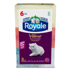 Royale - Mouchoirs Velour à 3 épais., 88 mouchoirs/boîte, Paquet de 6-Vous pouvez compter sur le nouveau mouchoir Velour doux Royale à 3 épaisseurs pour apporter une couche supplémentaire de confort (et de résistance) à chaque situation
