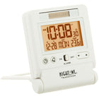 Marathon – Réveil-matin de voyage atomique avec 8 fuseaux horaires et rétroéclairage automatique, blanc-Lumière ambiante automatique ou manuelle, au choix de l’utilisateur