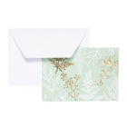 Mara-Mi - Carte muette - 3,5 x 5 - Fougères assorties - Paquet de 50-50 cartes de remerciement et 50 enveloppes