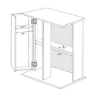 PrepacMC – Armoire de rangement multimédia verrouillable, noir-Nombre d’étagères : 11