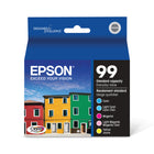 Epson Cartouches d'encre couleur 99, T099920, paquet combiné-Utilise les cartouches d'encre cyan, magenta, jaune, cyan clair et magenta clair