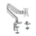 Uplite – Support articulé à ressort mécanique entièrement réglable pour un moniteur de jusqu'à 32 po, argent (UPMM32M)-Convient à la plupart des écrans de 17 po à 32 po de taille et de 18 lb de poids avec des trous de montage de 75x75mm ou 100x100mm à l'arrière