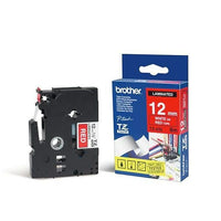 Brother – Ruban 12 mm pour P-Touch, 8m, blanc sur rouge, TZE435-12 mm