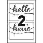 Avery Bonjour Étiquettes badges autocollants, Anglais, Paquet de 30 (2351)-2,33 po x 3,38 po Rectangle