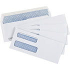 Staples - Enveloppes de sécurité nº 8 à fenêtre double avec rabats gommés, 3 5/8 x 8 5/8 po, blanc, boîte de 500-Enveloppe avec extrémité ouverte et rabat gommé activé par l'humidité pour garantir une bonne fermeture