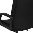 Flash Furniture - Fauteuil de direction à dossier haut, accoudoirs fixes, noir-Mécanisme d'inclinaison blocable