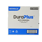 DuraPlus - Papier hygiénique 1 épaisseur - Blanc - Paquet de 48-Il offre douceur, capacité d'absorption et performances de premier ordre.