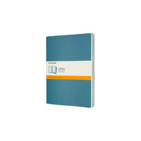 Moleskine – Cahier journal, très grand, ligné, ens. de 3, bleu ardent, couverture souple-Couverture en carton épais souple, bleu ardent