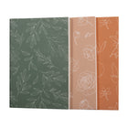 General Supply Goods + Co - Cahier de notes au toucher doux - Fleurs - Paquet de 3-64 pages par bloc-notes