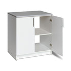 PrepacMC – Armoire sur le plancher Elite, 36 x 32 po, blanc-Porte de grande qualité de style européen, charnières réglables de 6 façons