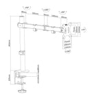 Uplite – Support de bureau pour moniteur unique, entièrement ajustable, articulé, pour 1 écran de jusqu'à 32 po, noir (UPMM32)-Fixation sur l'arrière de votre bureau (jusqu'à 4 po d'épaisseur) par l'intermédiaire d'un serre-joint en C ou d'un passe-fil en option.