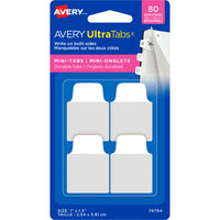 Avery - Onglets ultra repositionnables - Mini-Onglets - 1" x 1.5" - Paquet de 80-1" x 1.5"