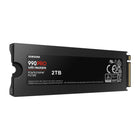 Samsung - 990 PRO avec dissipateur thermique 2 To PCIe 4.0 NVMe M.2 SSD - Noir-Compatible avec la PlayStation 5, les ordinateurs de bureau et les ordinateurs portables répondant à la norme PCI-SIG D8