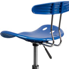 Flash Furniture – Tabouret de dessinateur éclatant avec siège tracteur, bleu vif-Siège pivotant