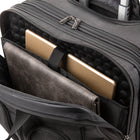 Bugatti - Mallette d'affaires sur roulettes, 15,6 po, noir-Section arrière intérieure avec trois séparateurs de classement