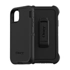 Étui de Protection Defender Noir pour iPhone 11-Les couvercles de port empêchent la saleté, la poussière et les peluches de pénétrer dans les prises et les ports. Holster fonctionne comme un clip de ceinture et une béquille mains libres.