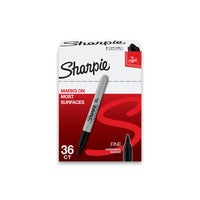 Sharpie - Marqueurs permanents − Pointe fine − Noir − Paquet de 36-Marqueurs permanents de style stylo avec pointes fines qui créent des lignes fines et précises