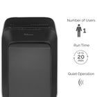 Fellowes - Déchiqueteuse coupe-croisée Powershred LX180-L’indicateur d’efficacité indique la capacité potentielle en temps réel pour maximiser la productivité