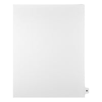 Markmaker - Intercalaires imprimes Legal, Blanc, 1/15th coupe, format lettre, sans trous, 25 tabs/PQT, 5 PQT/Boite, Numero 90-Intercalaires imprimes Legal
