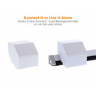 Bostitch Office Konnect Bac de rangement avec couvercle amovible et 2 séparateurs modulaires, blanc-Comprend un couvercle amovible pour cacher l'encombrement disgracieux