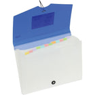 Hilroy Classeur expansible à 13 pochettes avec fermeture à élastique, format lettre, couleurs variées-Polypropylène translucide à deux tons