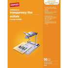 Staples - Film d'acétates multiusage-Pour les copieurs et les imprimantes laser et jet d'encre, couleur et monochrome